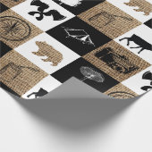 Rustic Camping Outdoor Adventure Cadeaupapier (Hoek)