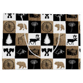 Rustic Camping Outdoor Adventure Groot Cadeauzakje (Achterkant)