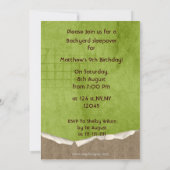 Rustic Camping Party Invitations d'anniversaire (Dos)