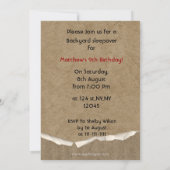 Rustic Camping Party Invitations d'anniversaire (Dos)
