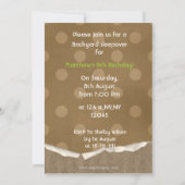Rustic Camping Party Invitations d'anniversaire (Dos)