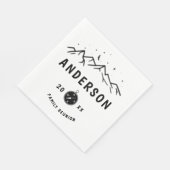 Rustic Camping Personalized Family Reunion Servet (Hoek)