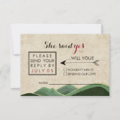 Rustic Camping Wedding rsvp (Devant)