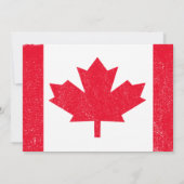 Rustic CANADA vlag Canada Day Red waterverf Invi Kaart (Achterkant)