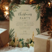 Rustic Candle Pinecone Kerstfeest Kaart