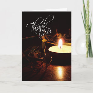 Rustic Candlelight Earthy Hartelijk dank Bedankkaart