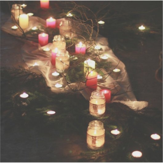 Rustic Candlelight Vinyl Sticker –  (Voorkant)