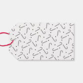 Rustic Candy Cane Kerstmis Cadeaulabel (Achterkant Horizontaal)