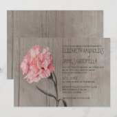 Rustic Carnards Wedding Invitations Kaart (Voorkant / Achterkant)