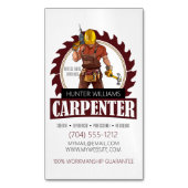 Rustic Carpenter Tools Woodworker Magnetisch Visitekaartje (Voorkant Verticaal)