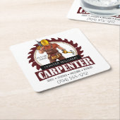 Rustic Carpenter Tools Woodworking Vierkante Kartonnen Onderzetter (Schuin)