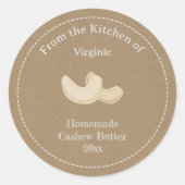 Rustic Cashew Butter Label Sticker (Voorkant)