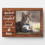 Rustic Cat Memorial Pet Loss Gift Foto Fotoplaat (voorkant)