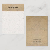 RUSTIC CCERAMIC TERRACOTTA TEXTURE KETTING DISPLAY VISITEKAARTJE (Voorkant / Achterkant)