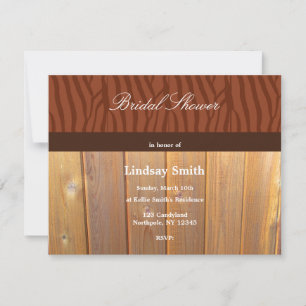 Rustic Cedar Fence Bridal Shower Kaart