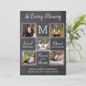 Rustic Celebration of Life Photo Memorial Funeral Bedankkaart (Staand voorkant)