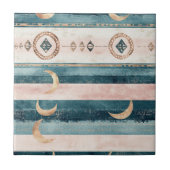 Rustic Celestial Stripe Moon Sun Earthy (10) Tegeltje (Voorkant)