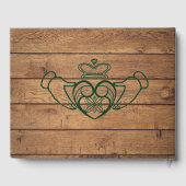 Rustic Celtic Claddagh Mariage livre d'hôte (Verso)