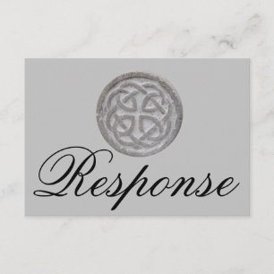 Rustic Celtic Knot Minimalist RSVP-kaart RSVP Kaartje
