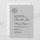 Rustic Celtic Knot Minimalist Wedding Invitation Kaart (Voorkant)