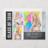 Rustic Chalk Afstuderen Aankondiging/Uitnodiging Kaart (Voorkant)