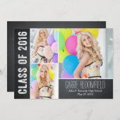 Rustic Chalk Afstuderen Aankondiging/Uitnodiging Kaart (Voorkant / Achterkant)