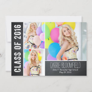 Rustic Chalk Afstuderen Aankondiging/Uitnodiging Kaart