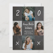 Rustic Chalk Foto Collage School Graduparty Kaart (Voorkant)