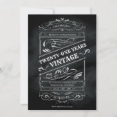 Rustic Chalkboard 21st Birthday Man  Kaart (Voorkant)