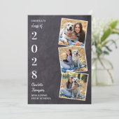 Rustic Chalkboard 3 Faire-part de diplôme photo (Debout devant)