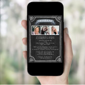 Rustic Chalkboard Afstuderen BBQ Party 4 Foto Kaart