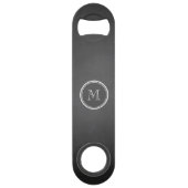Rustic Chalkboard Background Monogram Speed Flessenopener (Achterkant)