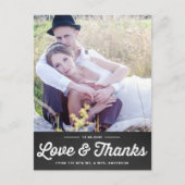 RUSTIC CHALKBOARD | BEDANKT DANK U BRIEFKAART (Voorkant)