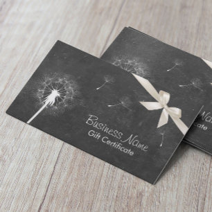 Rustic Chalkboard Dandelion Cadeaubonnen Kortingskaartje