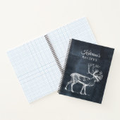 Rustic Chalkboard en  Deer Recipe Cookbook Notitieboek (Binnen)