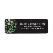 Rustic Chalkboard Eucalyptus Leaves Greenery Etiket (Voorkant)