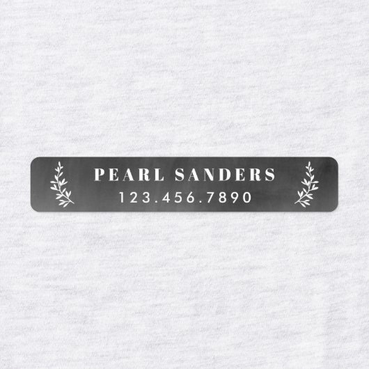 Rustic Chalkboard Iron on Name Labels (Design 2)