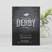 Rustic Chalkboard Kentucky Derby Party Invitation (Debout devant)
