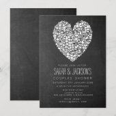 Rustic Chalkboard Kitchen Tea Vrijgezellenfeest Pa Kaart (Voorkant / Achterkant)