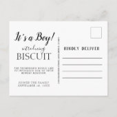 Rustic Chalkboard - Nieuwe Pet Aankondiging met po (Achterkant)