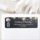 Rustic Chalkboard Peony Floral Mason Jar | Etiket (Insitu)