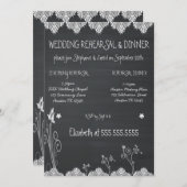 Rustic Chalkboard repesal diner Kaart (Voorkant / Achterkant)