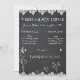 Rustic Chalkboard repesal diner Kaart