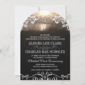 Rustic Chalkboard  Sunset Wedding Kaart (Voorkant)