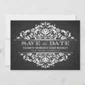 Rustic Chalkboard  Vlaams Lijst Save The Date (Voorkant)