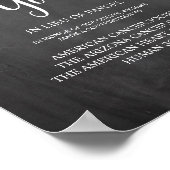 Rustic Chalkboard, weddenschap, bijdrage Poster (Hoek)