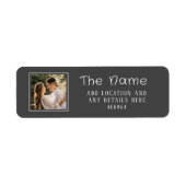 Rustic Chalkboard Wedding Photo Etiket (Voorkant)
