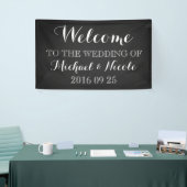 Rustic Chalkboard Wedding Welkomstteken Aangepast Spandoek (Beurs)