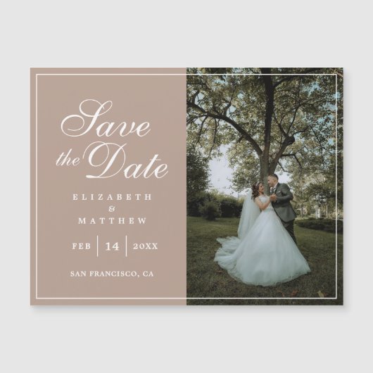 Rustic Champagne Wedding Afbeelding Save the Date (Voorkant)