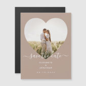 Rustic Champagne Wedding Afbeelding Save the Date Magnetische Uitnodiging (Voorkant / Achterkant)
